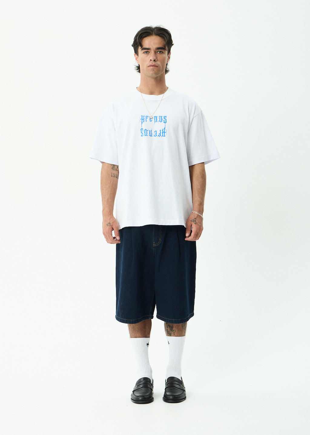 AFENDS Mirror - Heavyweight Boxy Tee - White