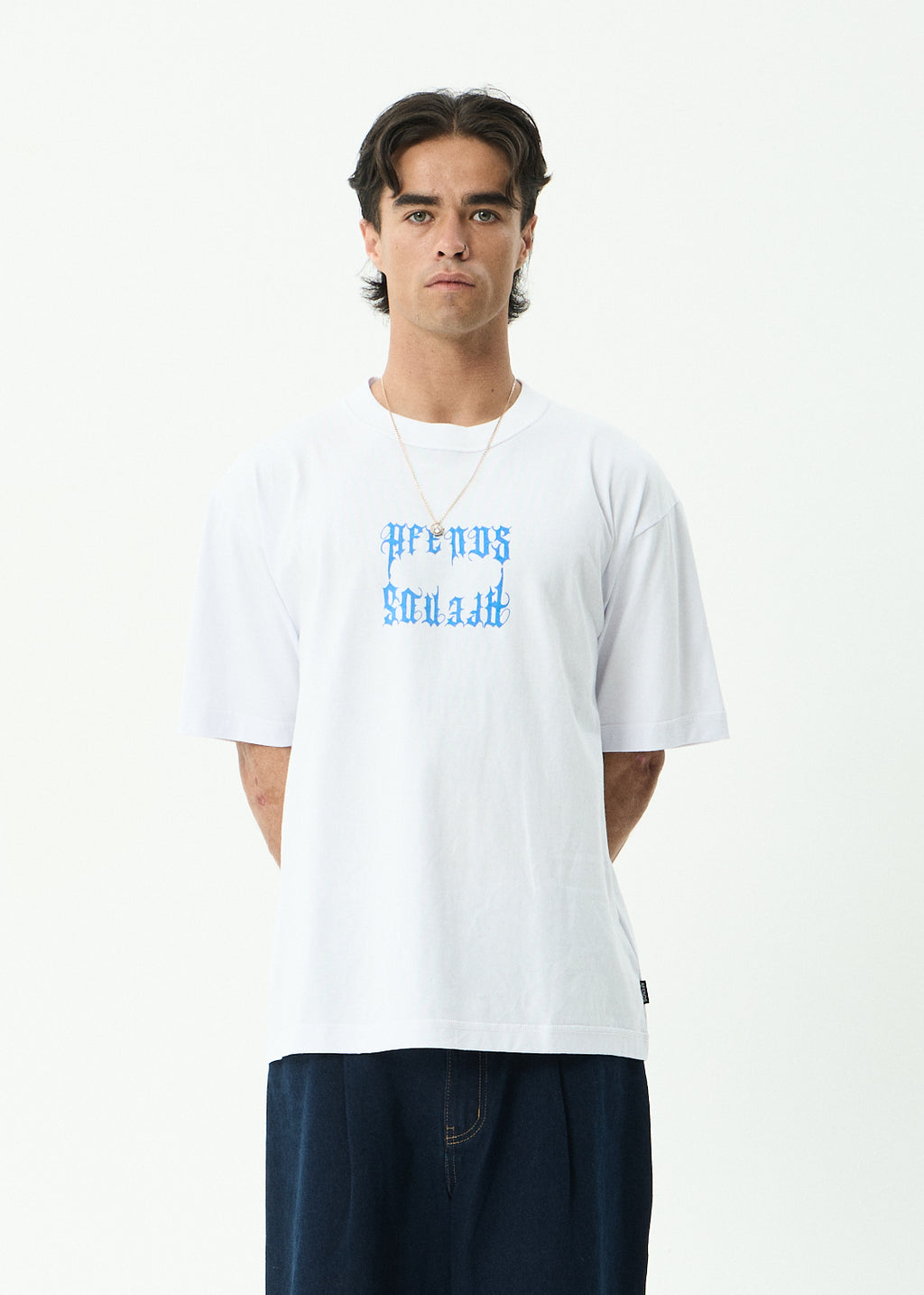 AFENDS Mirror - Heavyweight Boxy Tee - White