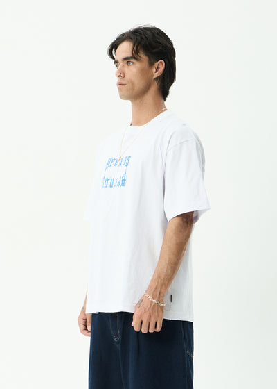 AFENDS Mirror - Heavyweight Boxy Tee - White
