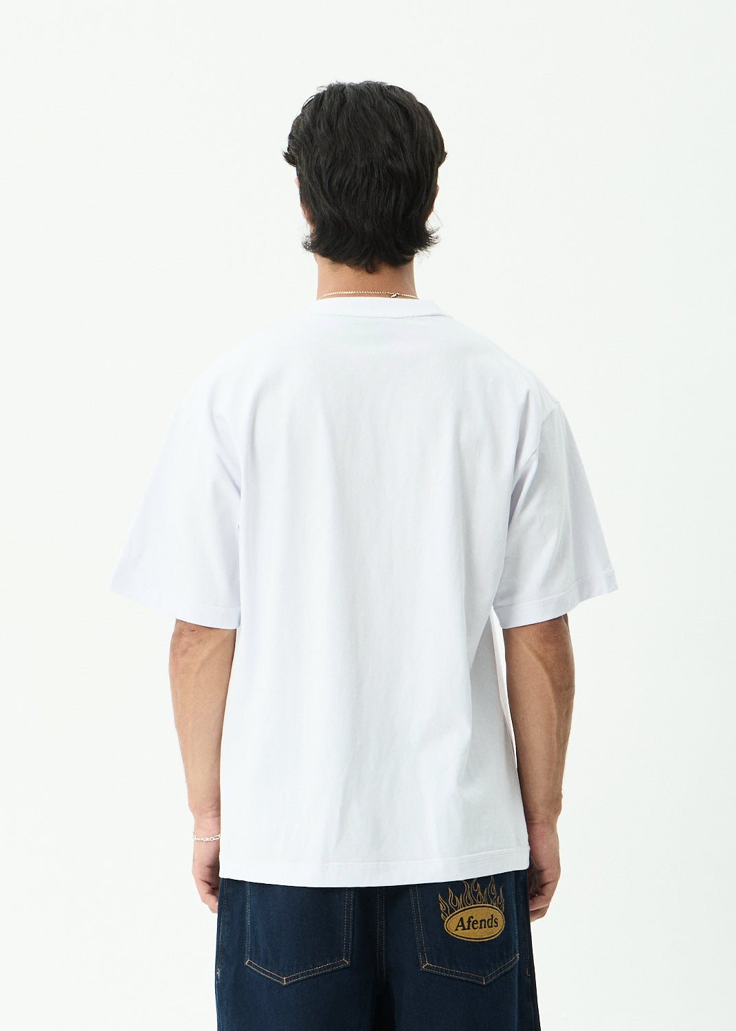 AFENDS Mirror - Heavyweight Boxy Tee - White