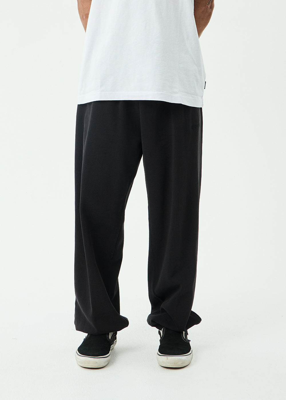 AFENDS Mens Genesis - Track Pant - Stone Black
