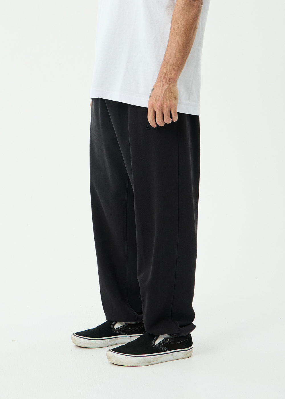 AFENDS Mens Genesis - Track Pant - Stone Black