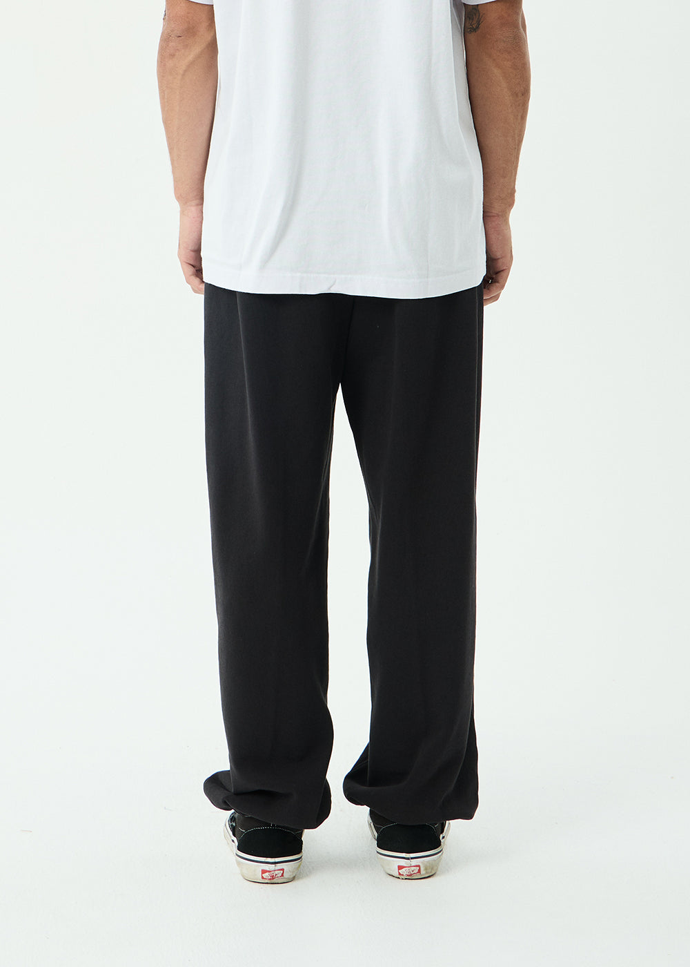 AFENDS Mens Genesis - Track Pant - Stone Black