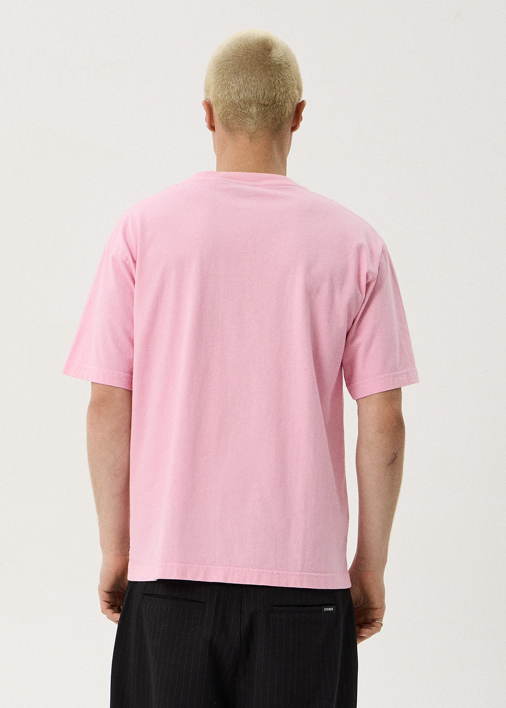 AFENDS Mens Razor - Boxy Tee - Vintage Pink