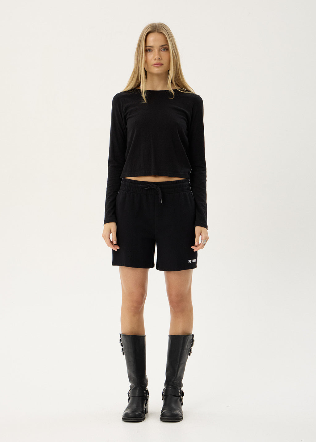 AFENDS Womens Katelyn - Fleece Short - Black