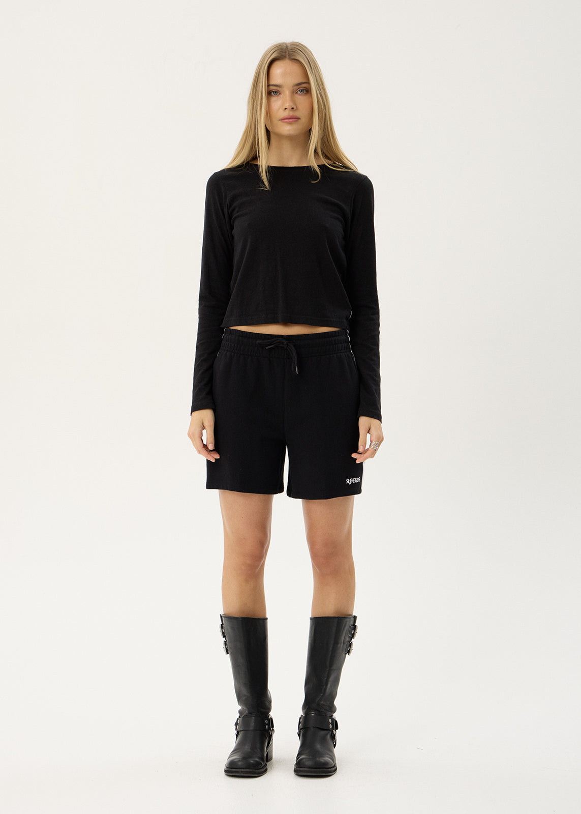 AFENDS Womens Katelyn - Fleece Short - Black