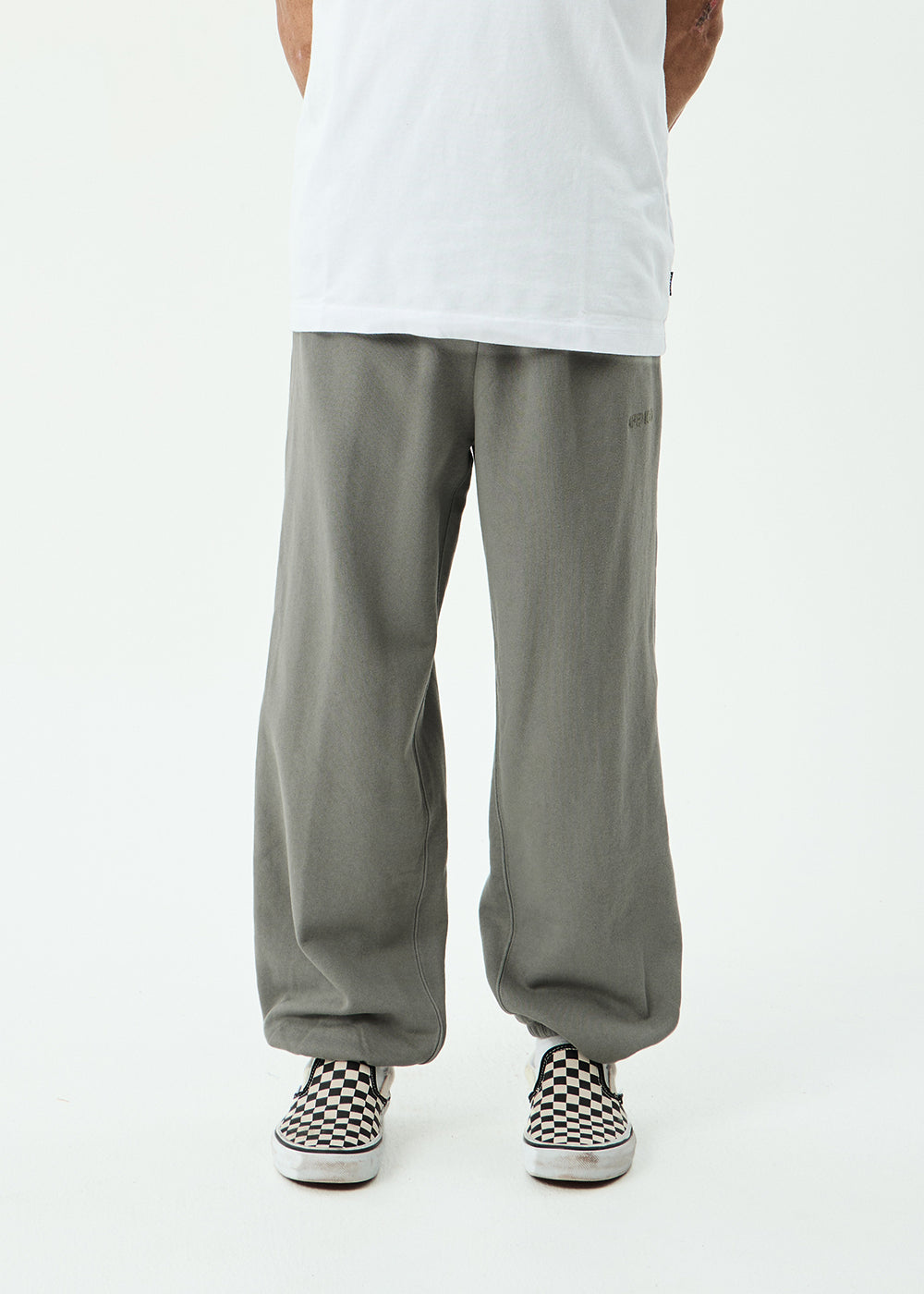 AFENDS Mens Genesis - Track Pant - Washed Sycamore