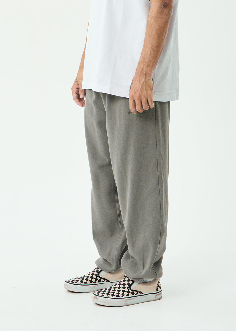 AFENDS Mens Genesis - Track Pant - Washed Sycamore