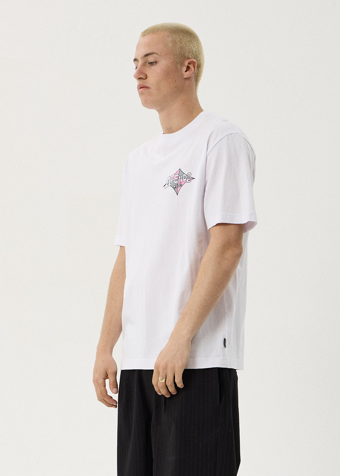 AFENDS Mens Session - Retro Tee - White