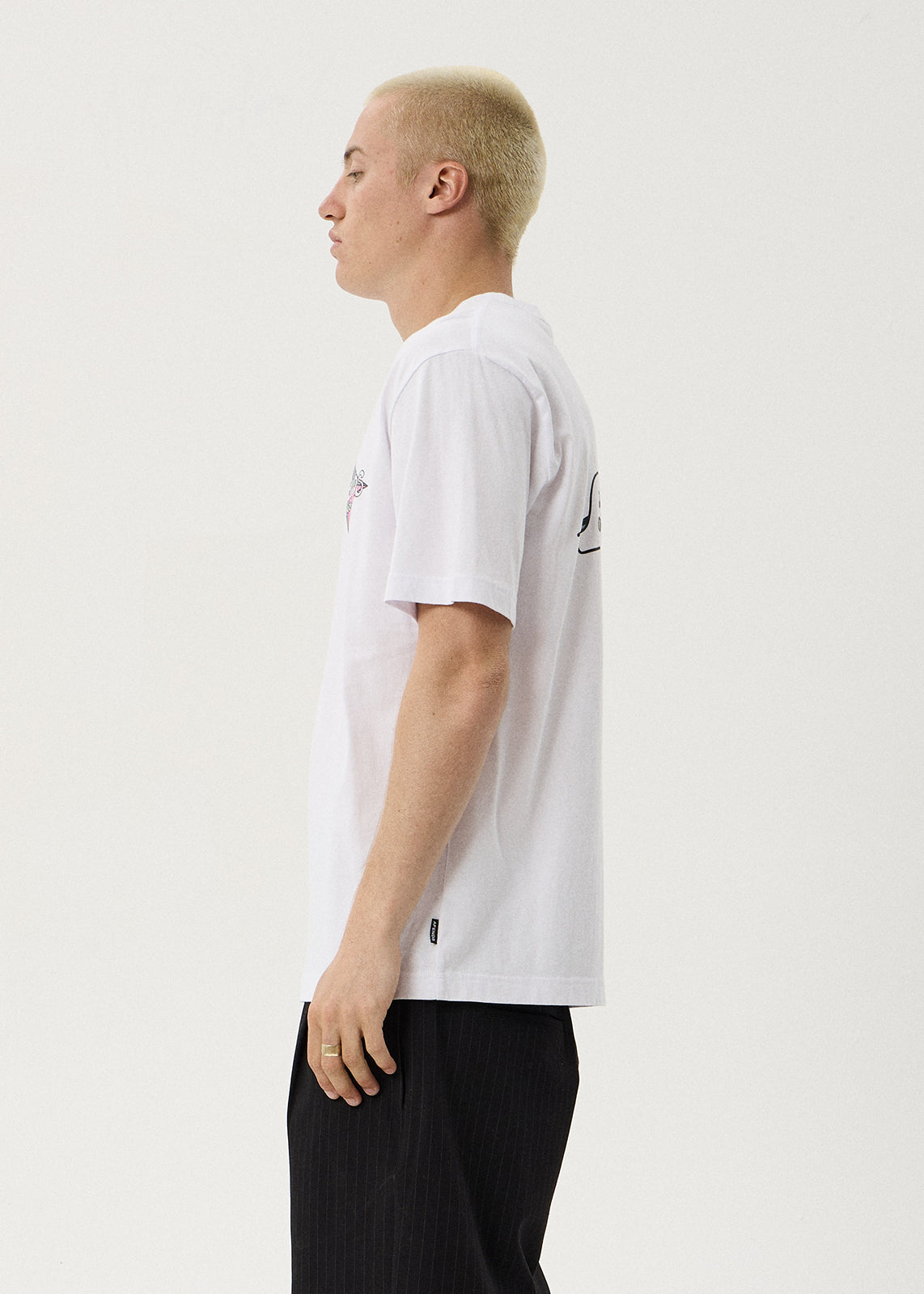 AFENDS Mens Session - Retro Tee - White