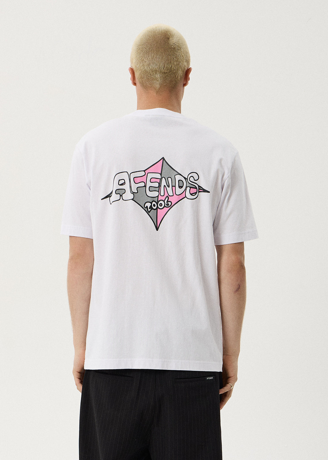 AFENDS Mens Session - Retro Tee - White