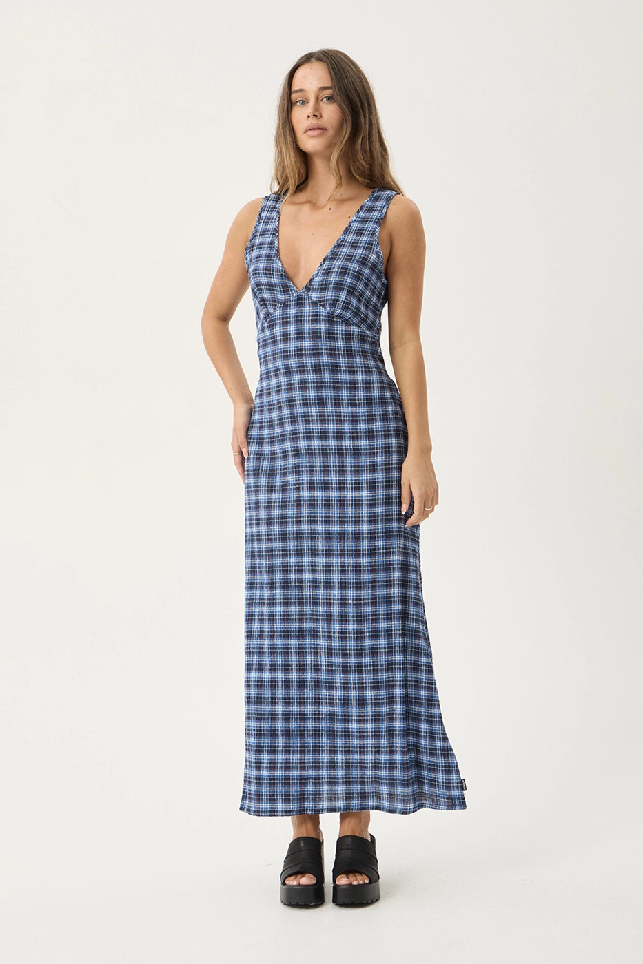 AFENDS Womens Tully - Seersucker Maxi Dress