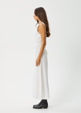 AFENDS Womens Focus - Seersucker Maxi Dress - White - Afends womens focus   seersucker maxi dress   white 