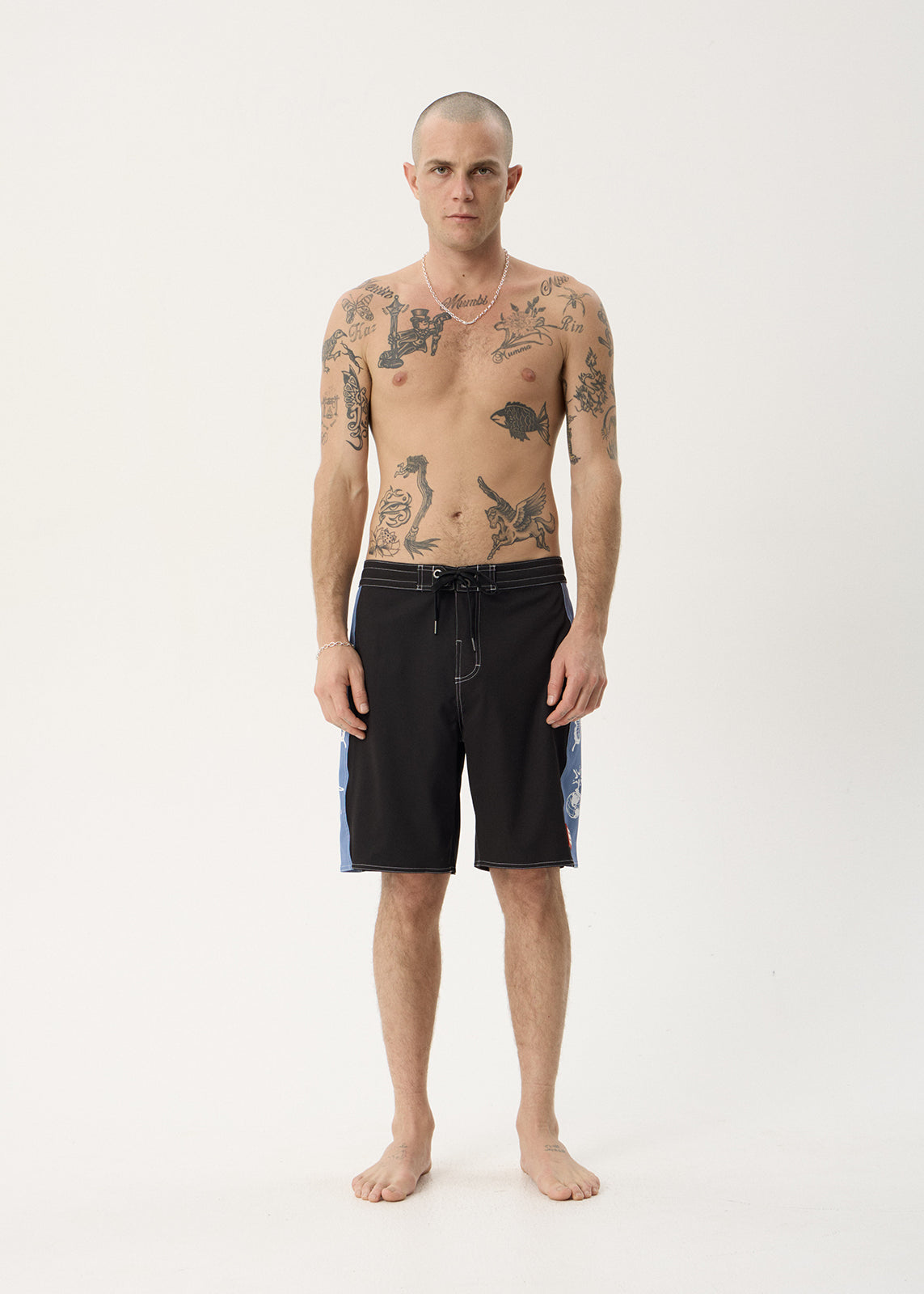 AFENDS Mens Spiritual - Surf Related V2 Boardshort 20" - Black