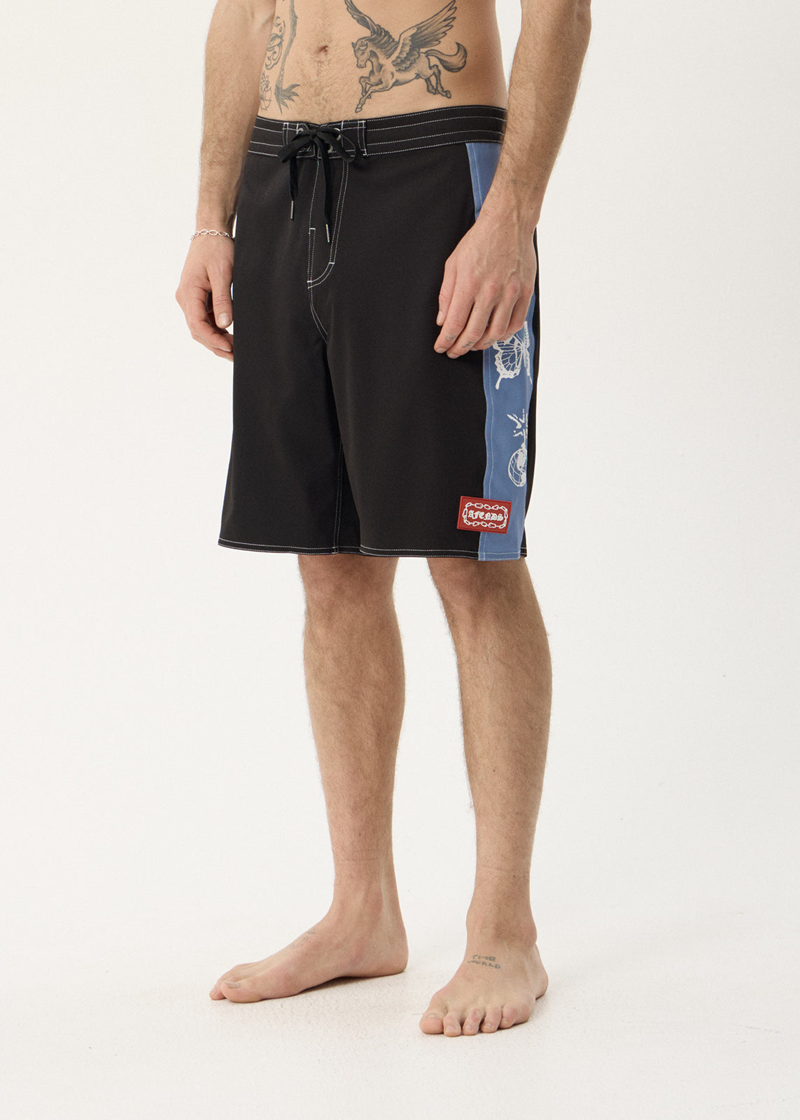 AFENDS Mens Spiritual - Surf Related V2 Boardshort 20" - Black
