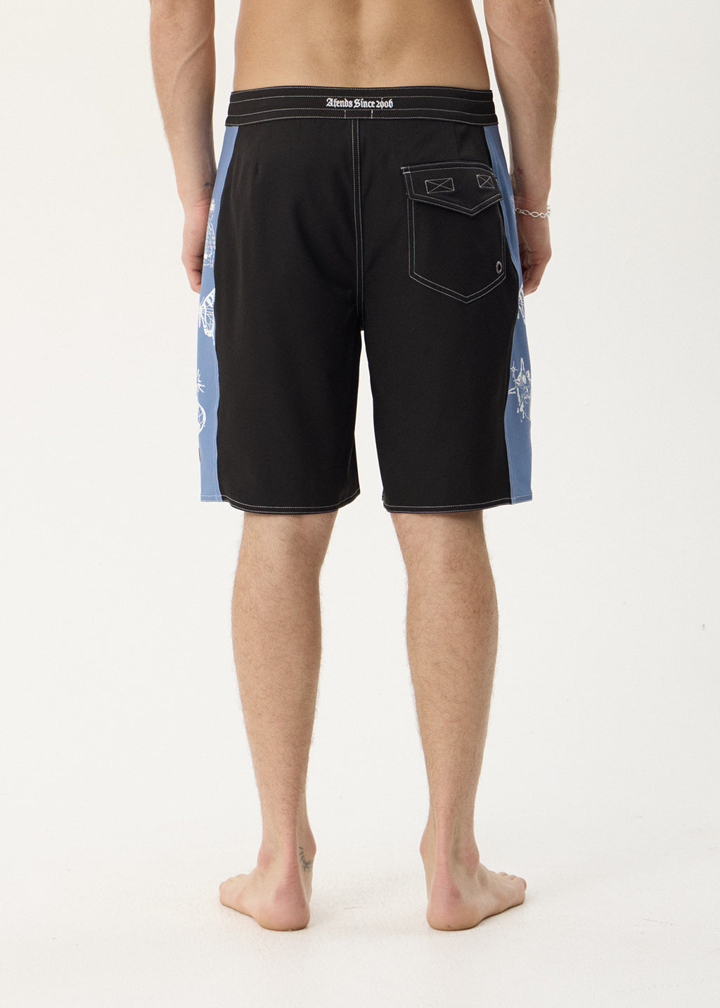 AFENDS Mens Spiritual - Surf Related V2 Boardshort 20" - Black