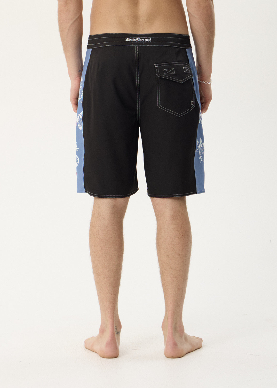 AFENDS Mens Spiritual - Surf Related V2 Boardshort 20" - Black