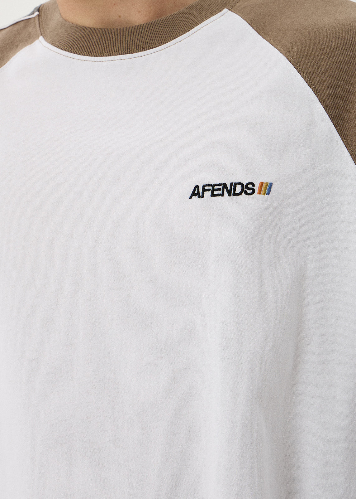 AFENDS Tallows - Panelled Raglan Tee - White