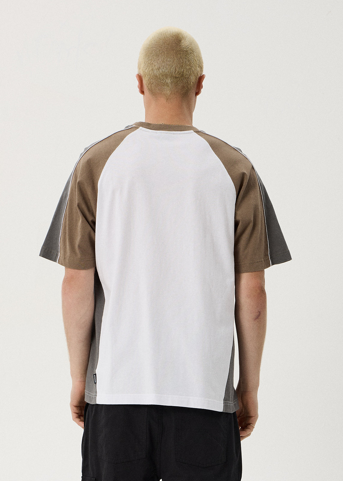AFENDS Tallows - Panelled Raglan Tee - White