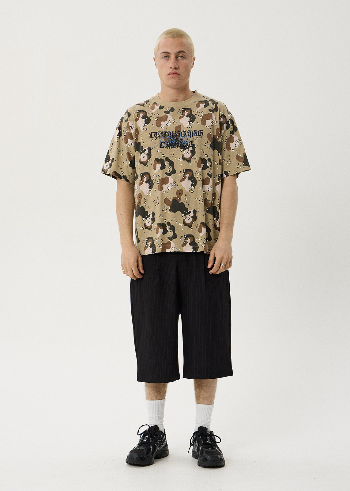 AFENDS Mens Desert - Boxy Tee - Desert Camo