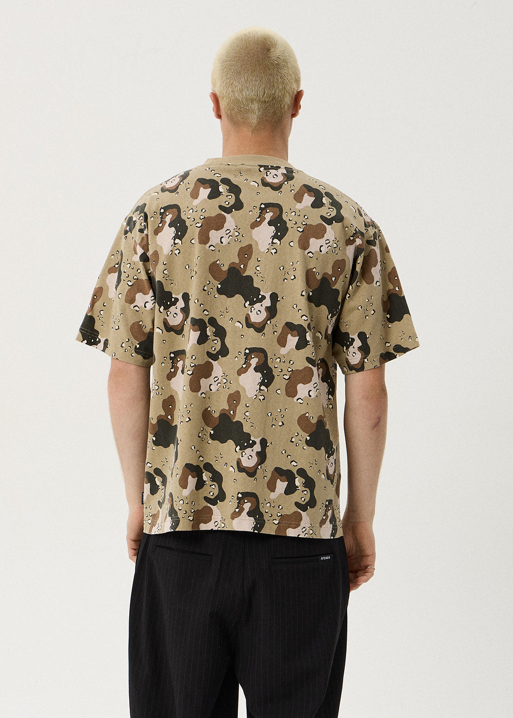 AFENDS Mens Desert - Boxy Tee - Desert Camo