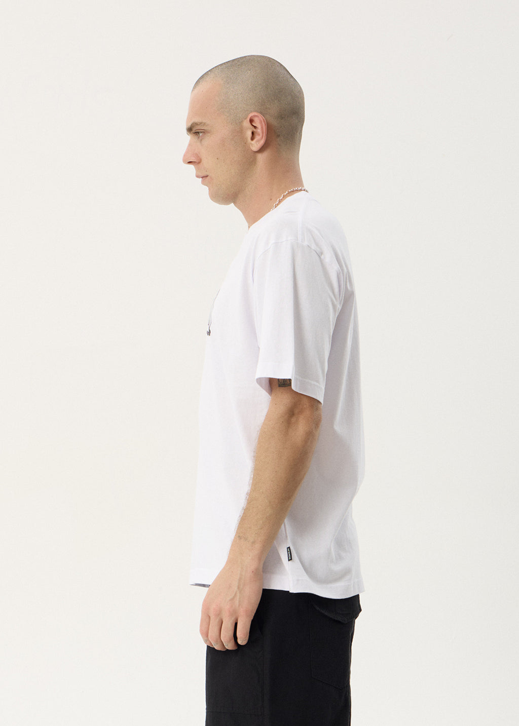 AFENDS Mens Stick Em Up - Boxy Tee - White