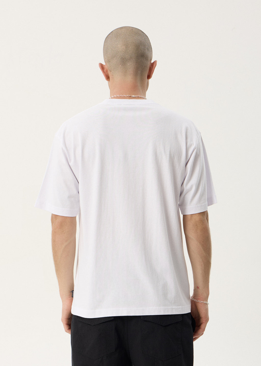 AFENDS Mens Stick Em Up - Boxy Tee - White
