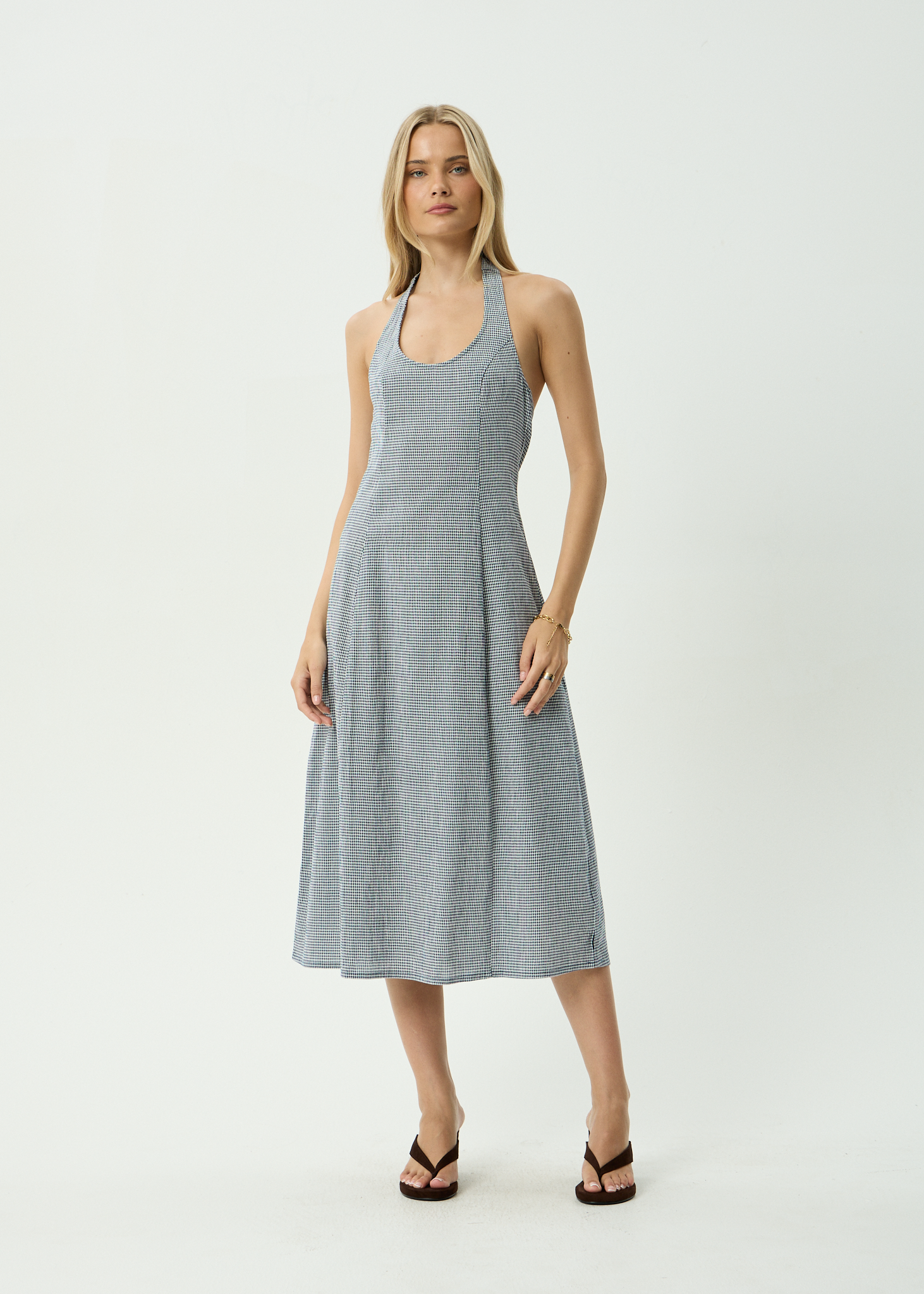 AFENDS Womens Tully - Seersucker Maxi Dress