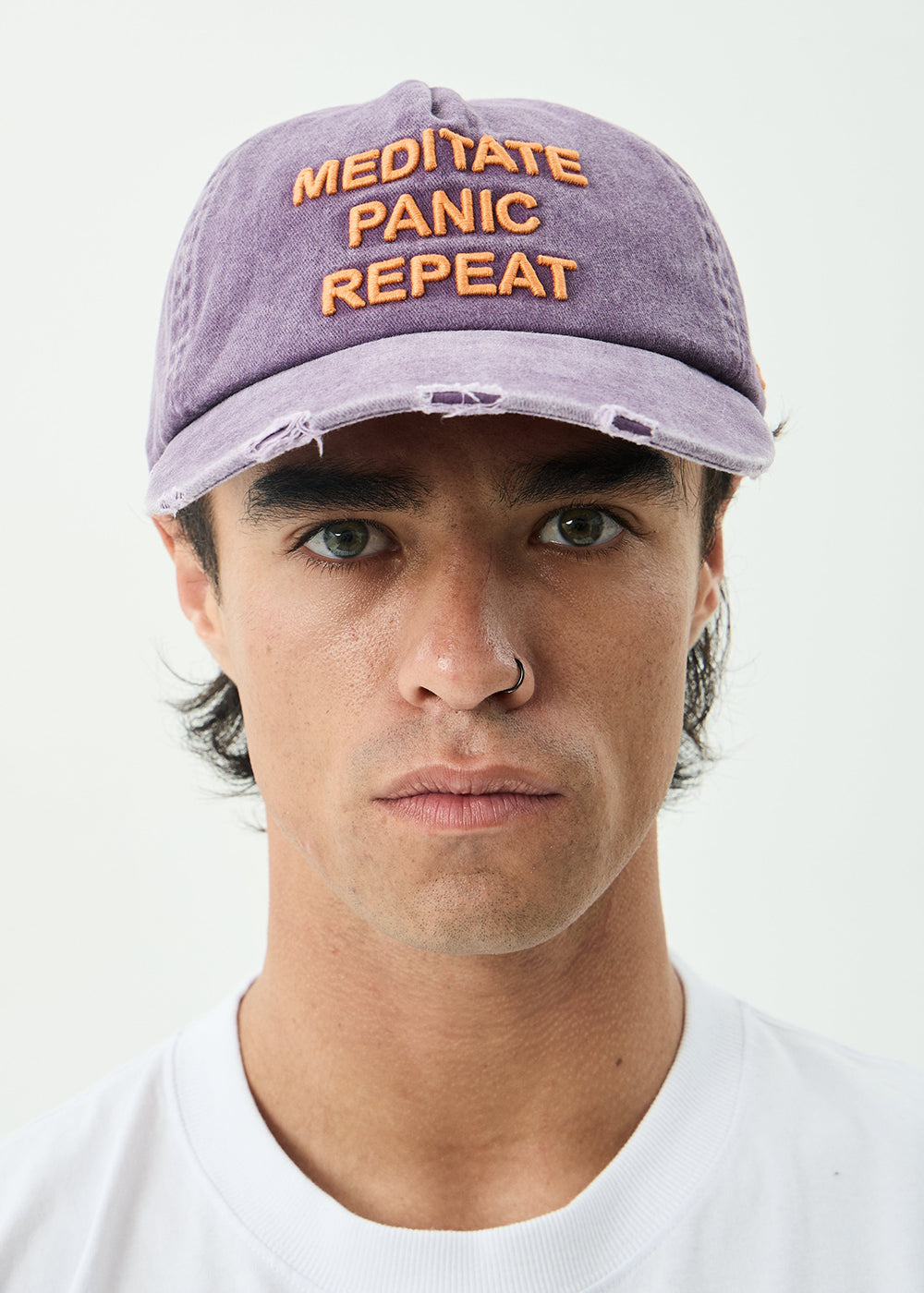 AFENDS Womens Loop State - 5 Panel Cap - Aubergine