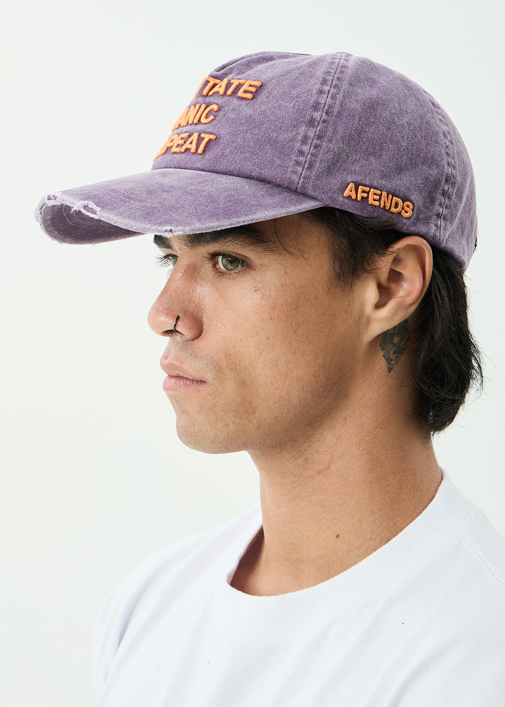 AFENDS Womens Loop State - 5 Panel Cap - Aubergine