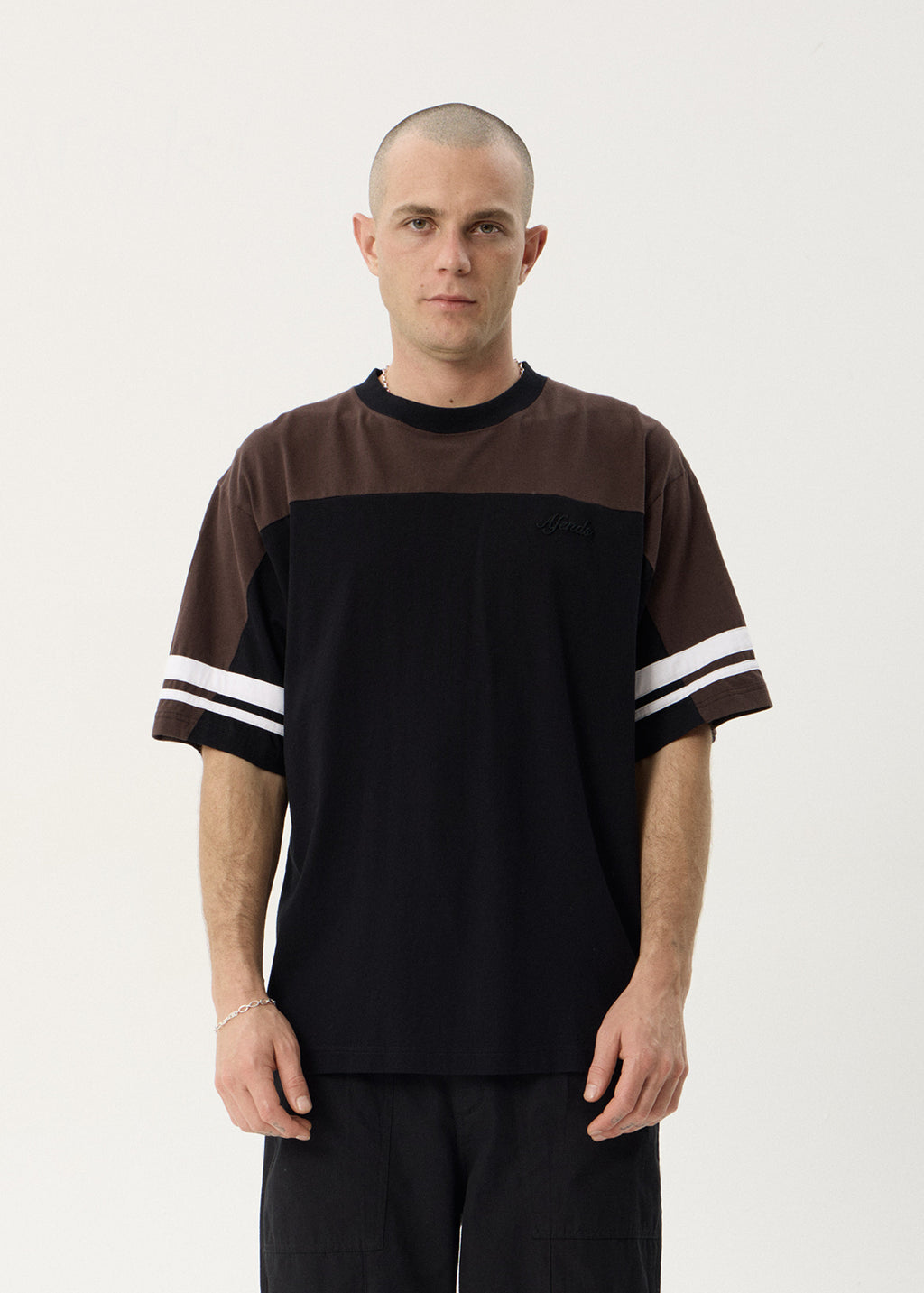 AFENDS Mens Origin - Boxy Vintage Tee - Black