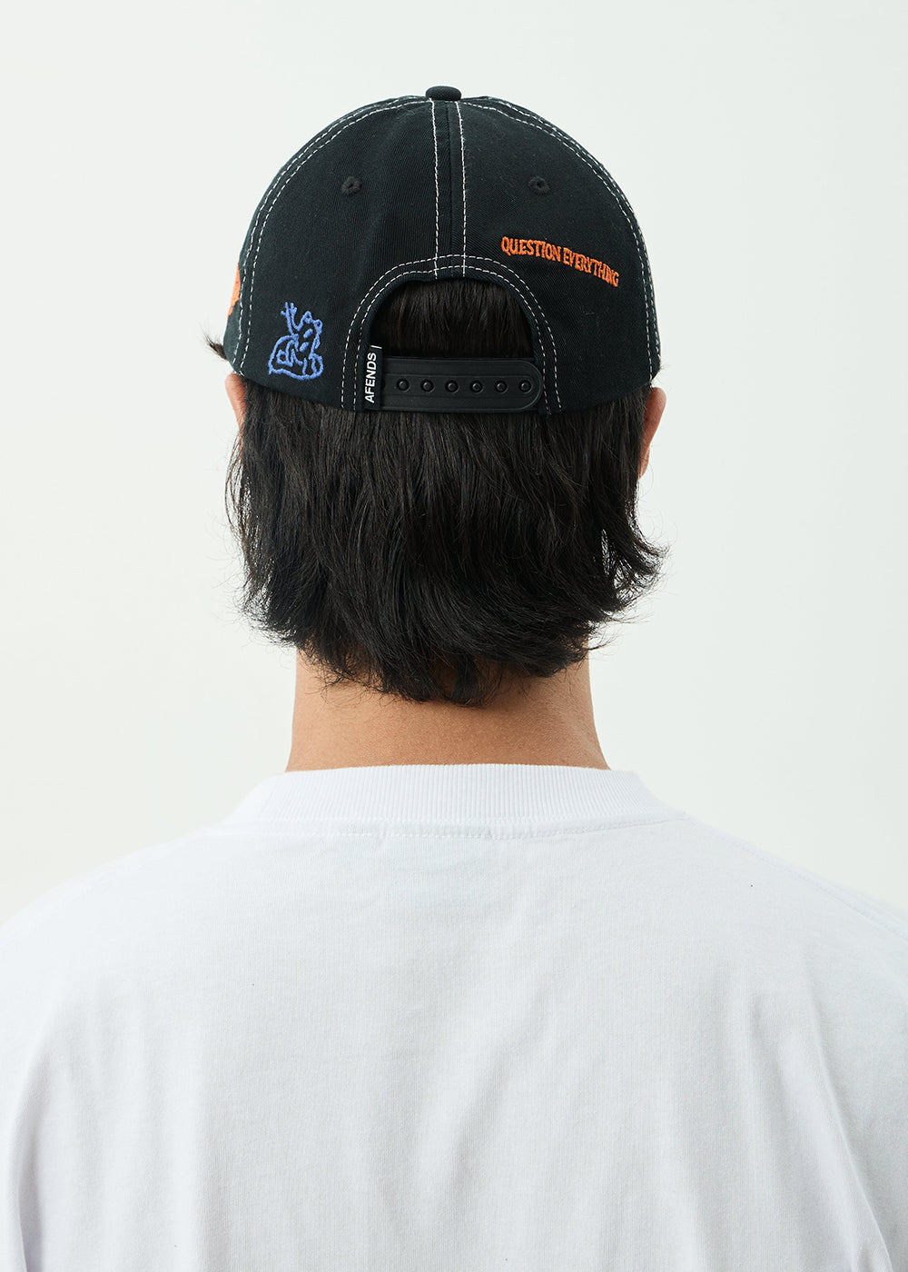 AFENDS Mens Leap - Six Panel Cap - Stone Black