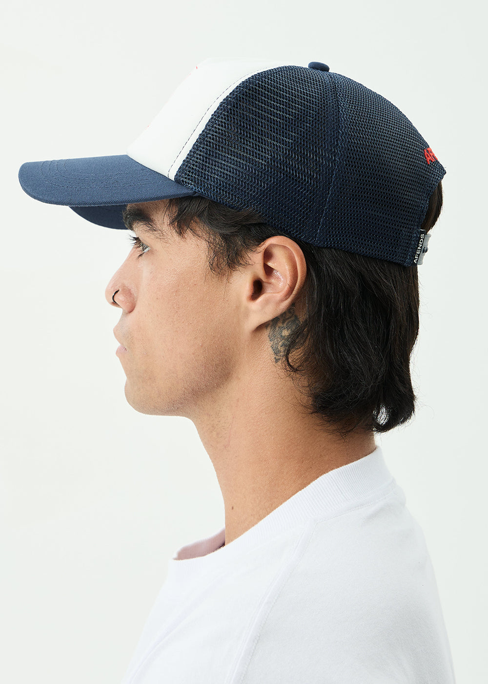 AFENDS Mens Flower Power - Five Panel Cap - Deep Sea