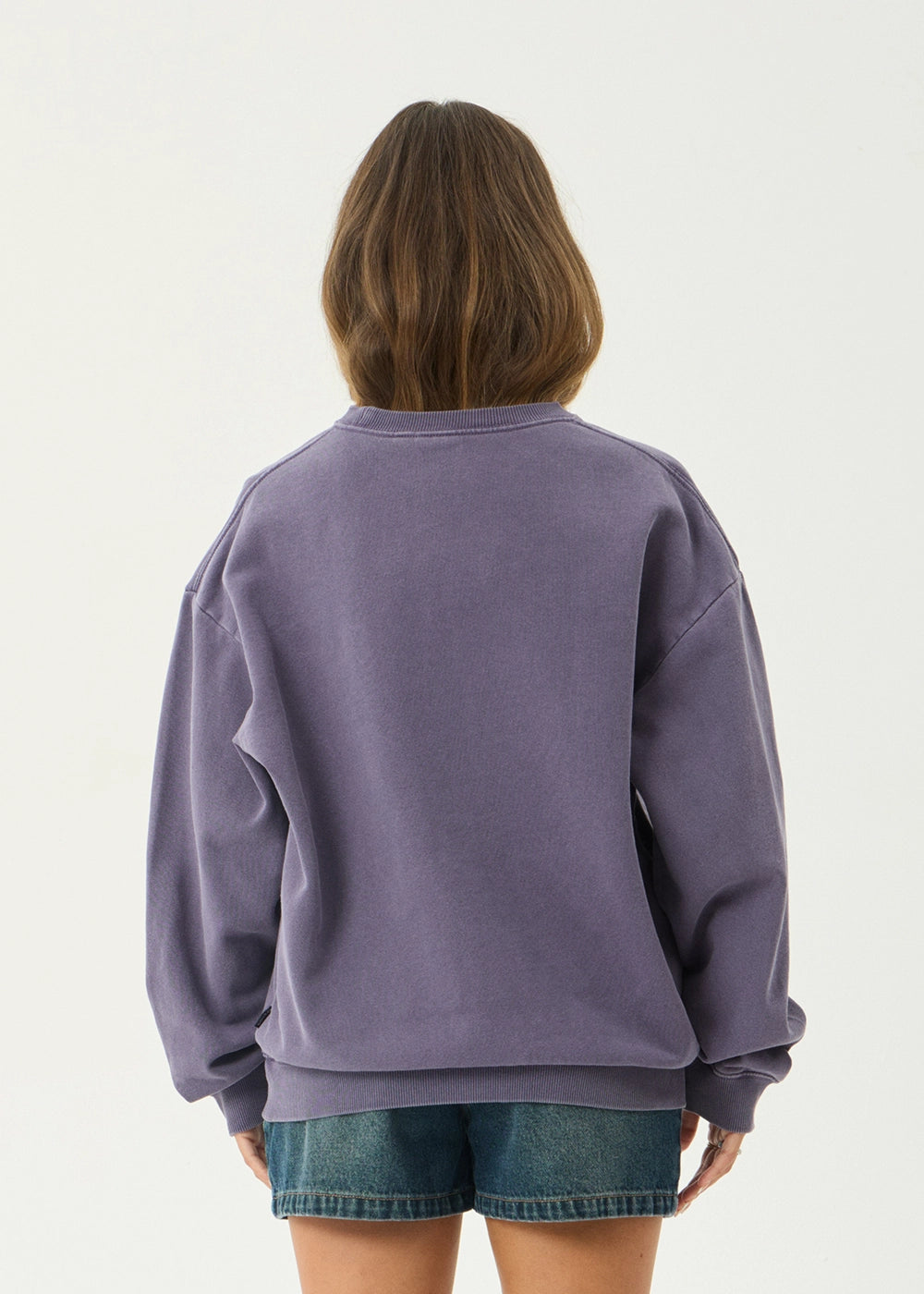 AFENDS Mens Genesis - Crew Neck - Vintage Aubergine