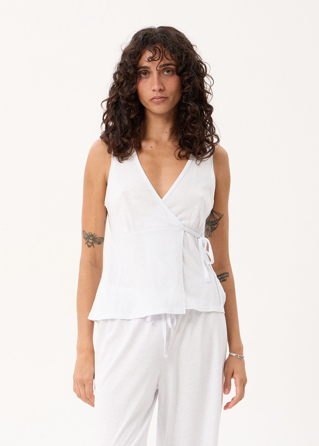 AFENDS Tiara - Wrap Top - White