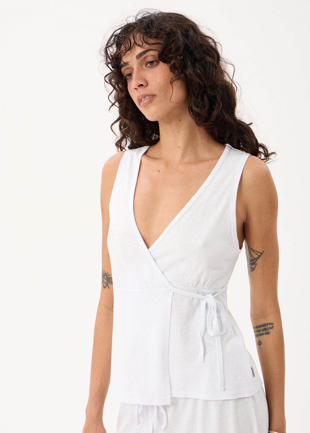 AFENDS Tiara - Wrap Top - White