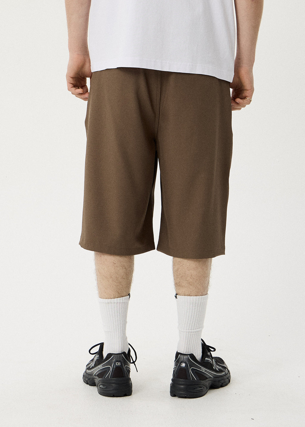 AFENDS Mens Fast Forward - Baggy Pleated Short 24" - Fossil