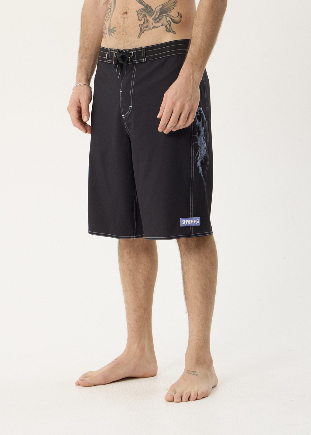 AFENDS Mens Scorpius - Surf Related V2 Boardshort 22" - Black