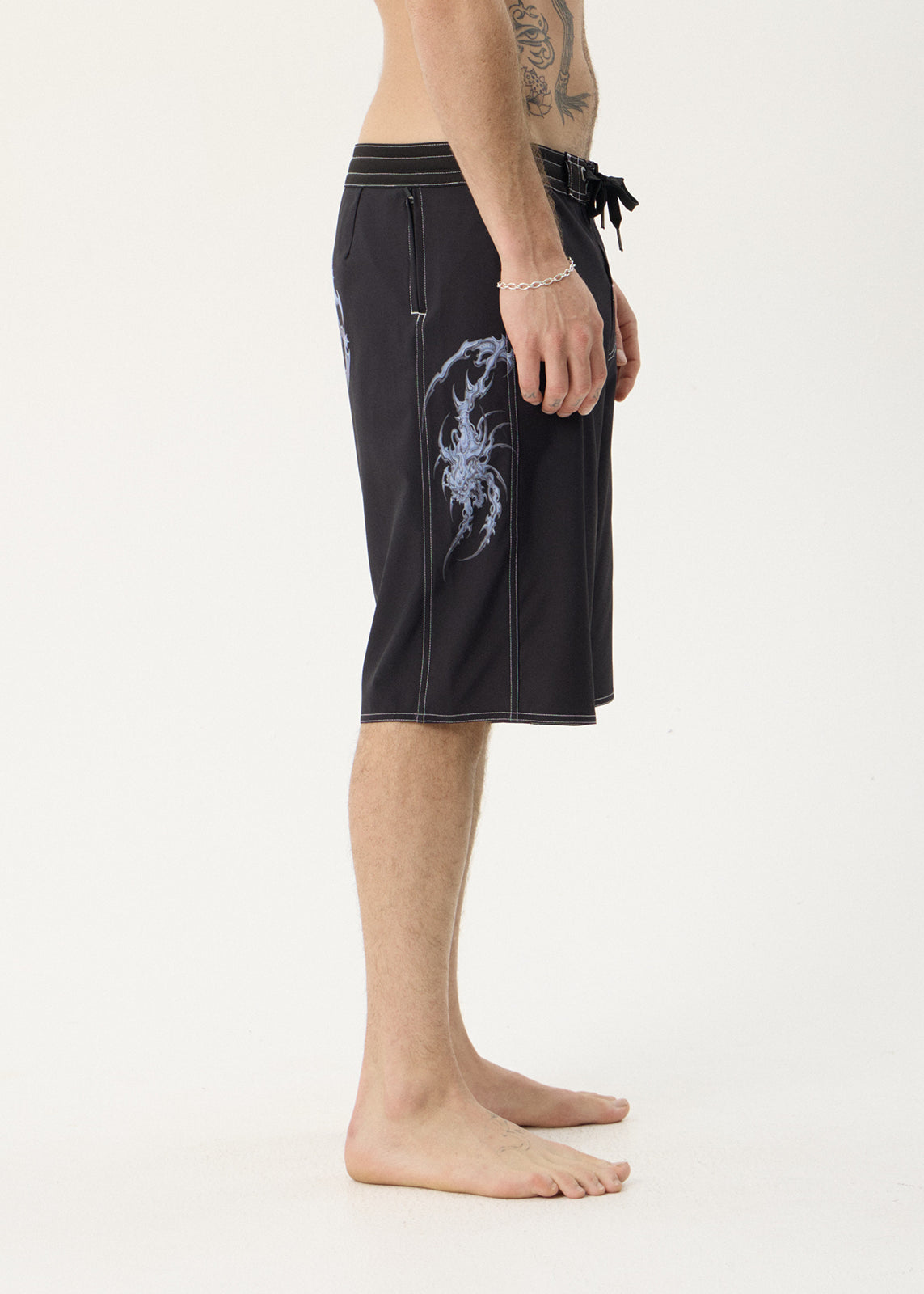 AFENDS Mens Scorpius - Surf Related V2 Boardshort 22" - Black