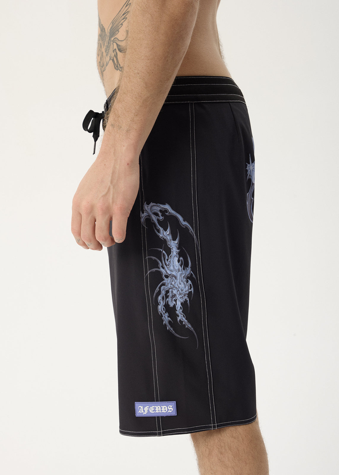 AFENDS Mens Scorpius - Surf Related V2 Boardshort 22" - Black
