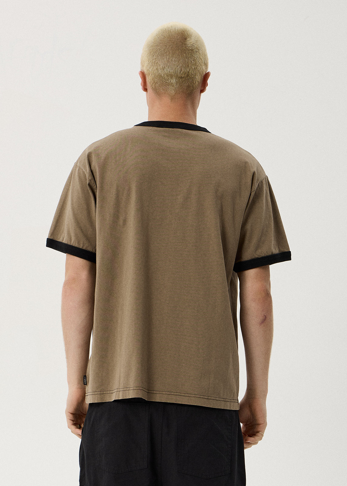 AFENDS Stem - Boxy Ringer Tee - Vintage Fossil