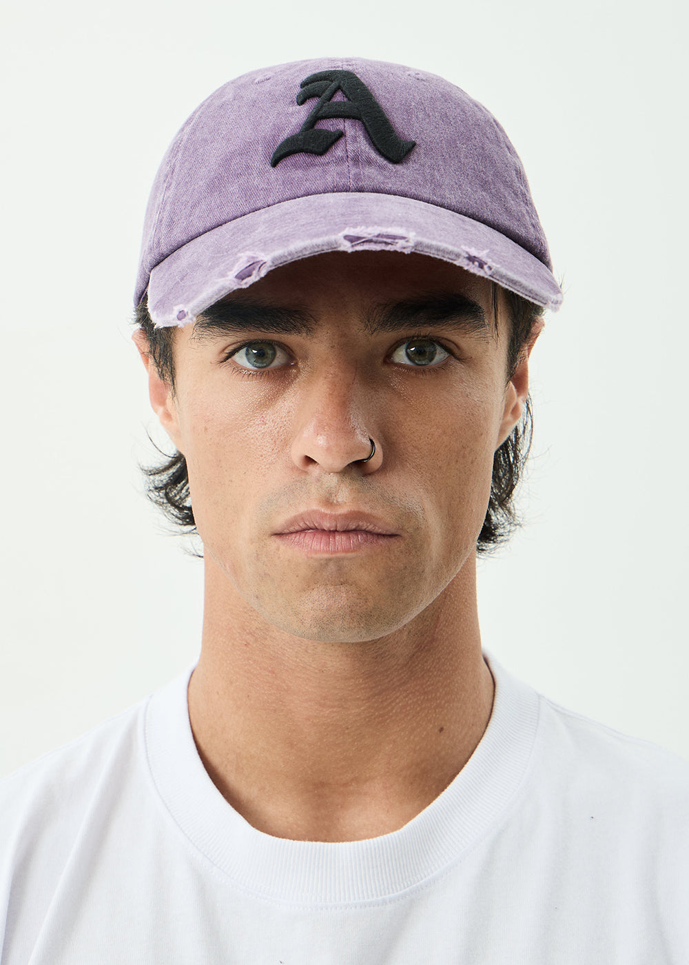AFENDS Mens Ayy - Six Panel Cap - Vintage Aubergine