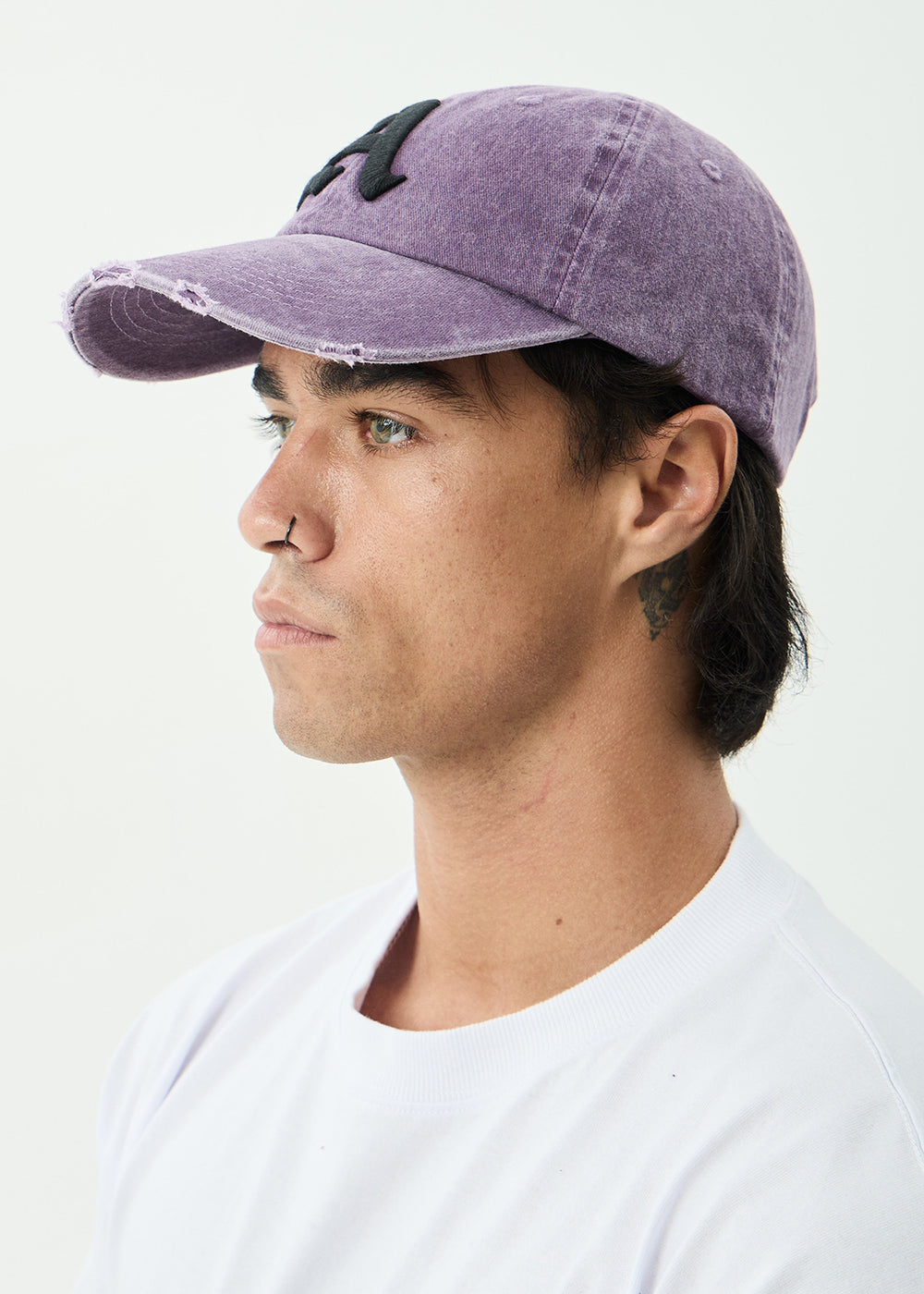 AFENDS Mens Ayy - Six Panel Cap - Vintage Aubergine