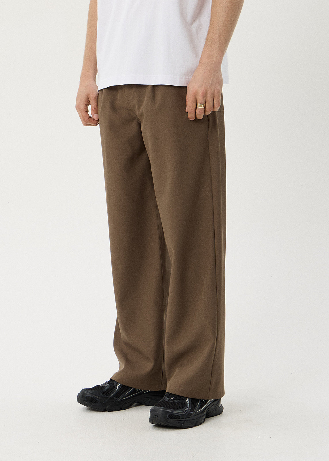 AFENDS Mens Pablo - Baggy Pant - Fossil