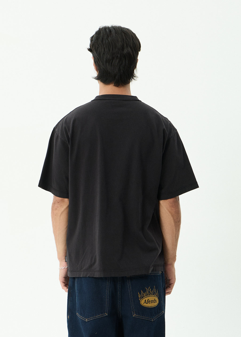 AFENDS Repetition - Boxy Tee - Stone Black