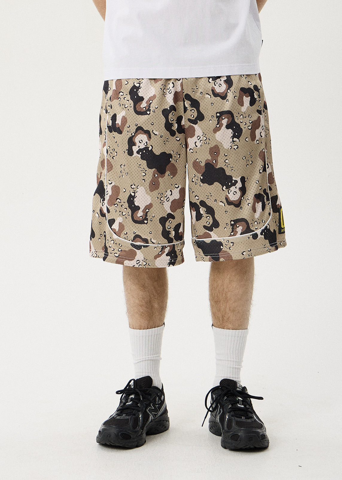 AFENDS Mens Desert Angel - Basketball Short 22" - Desert Camo