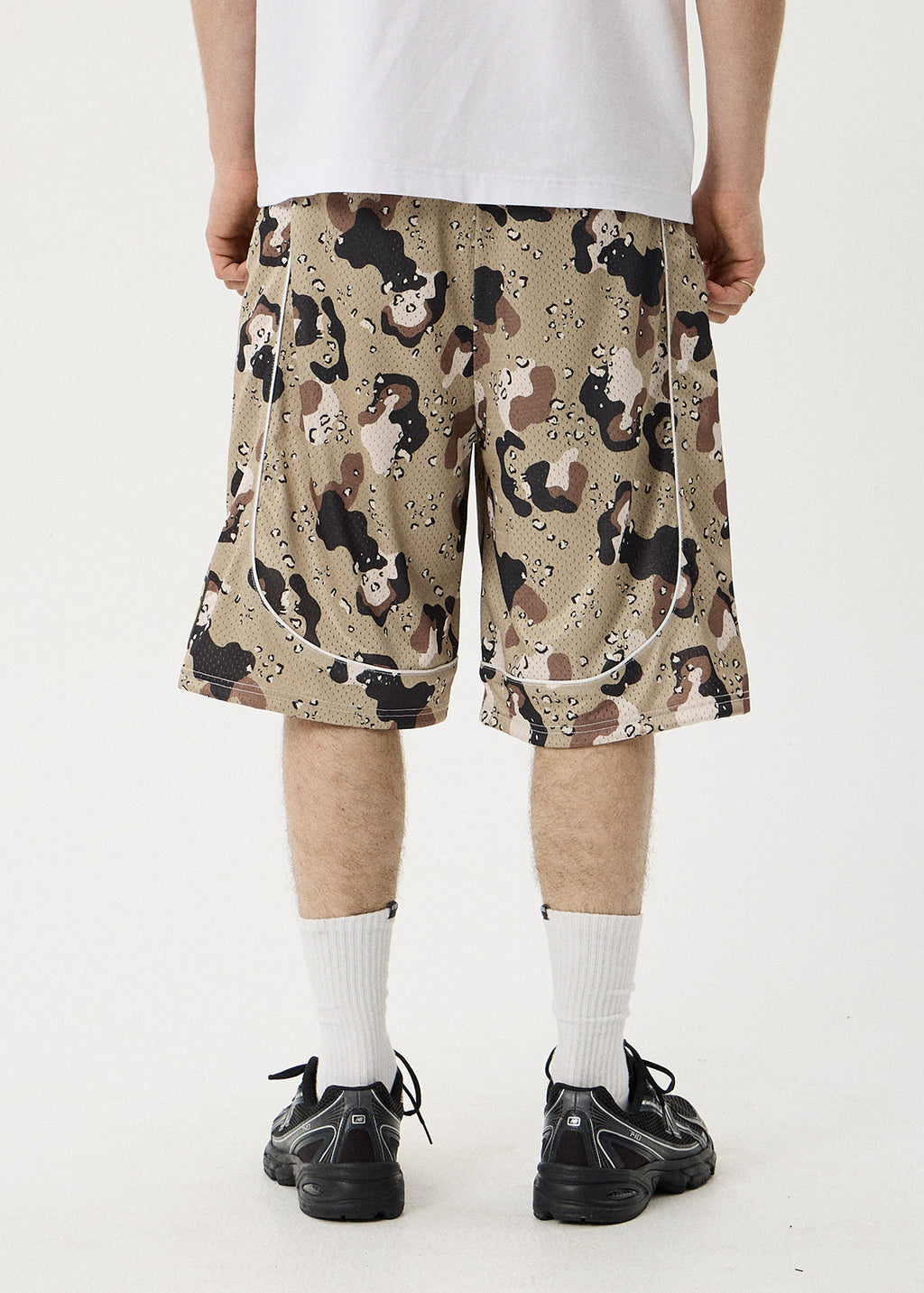 AFENDS Mens Desert Angel - Basketball Short 22" - Desert Camo