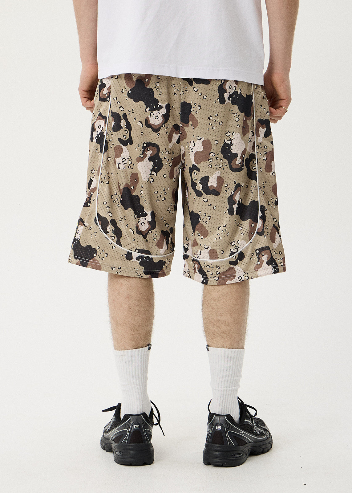 AFENDS Mens Desert Angel - Basketball Short 22" - Desert Camo