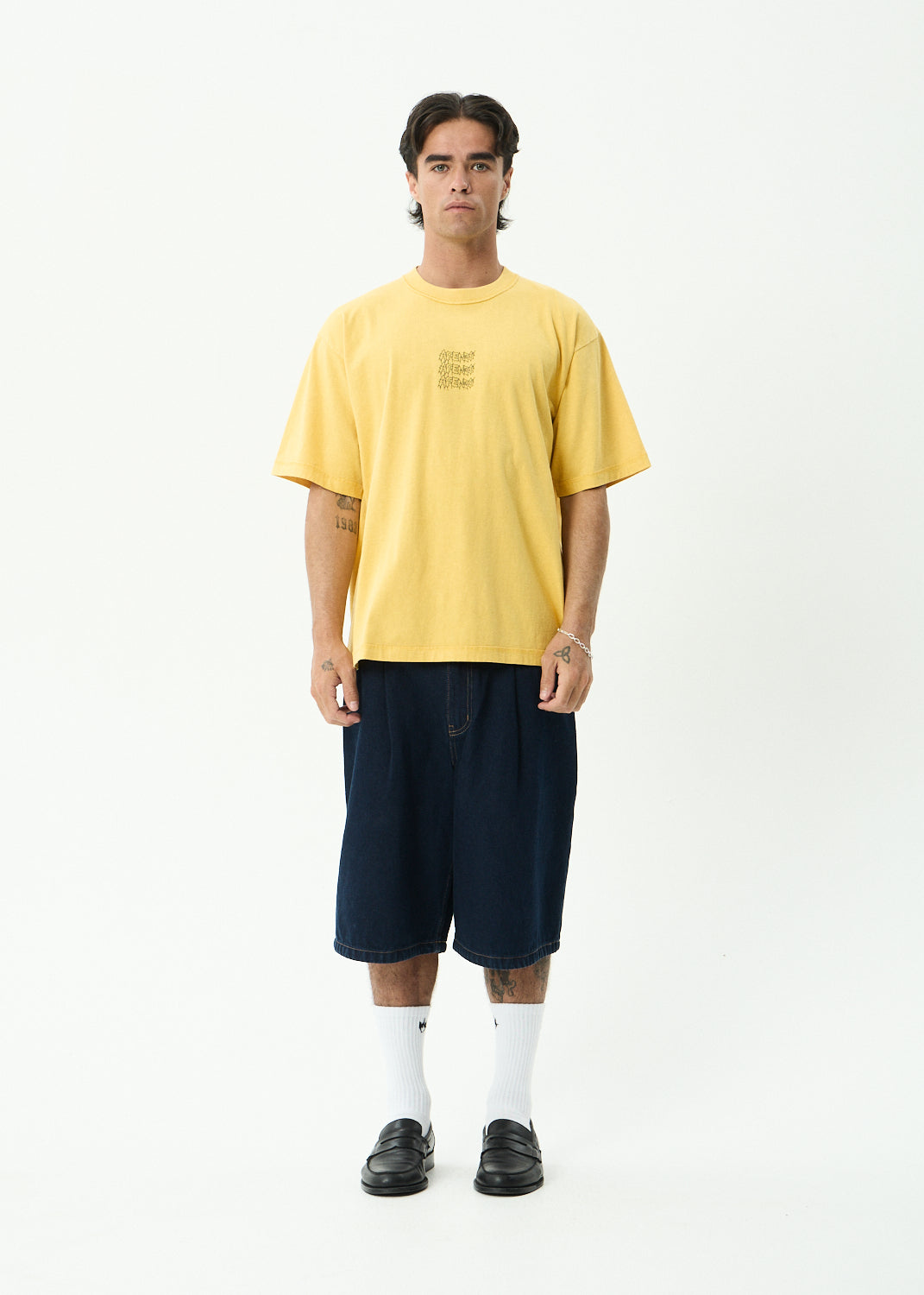 AFENDS Repetition - Boxy Tee - Vintage Mango