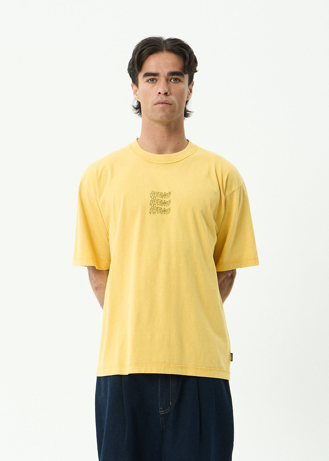 AFENDS Repetition - Boxy Tee - Vintage Mango